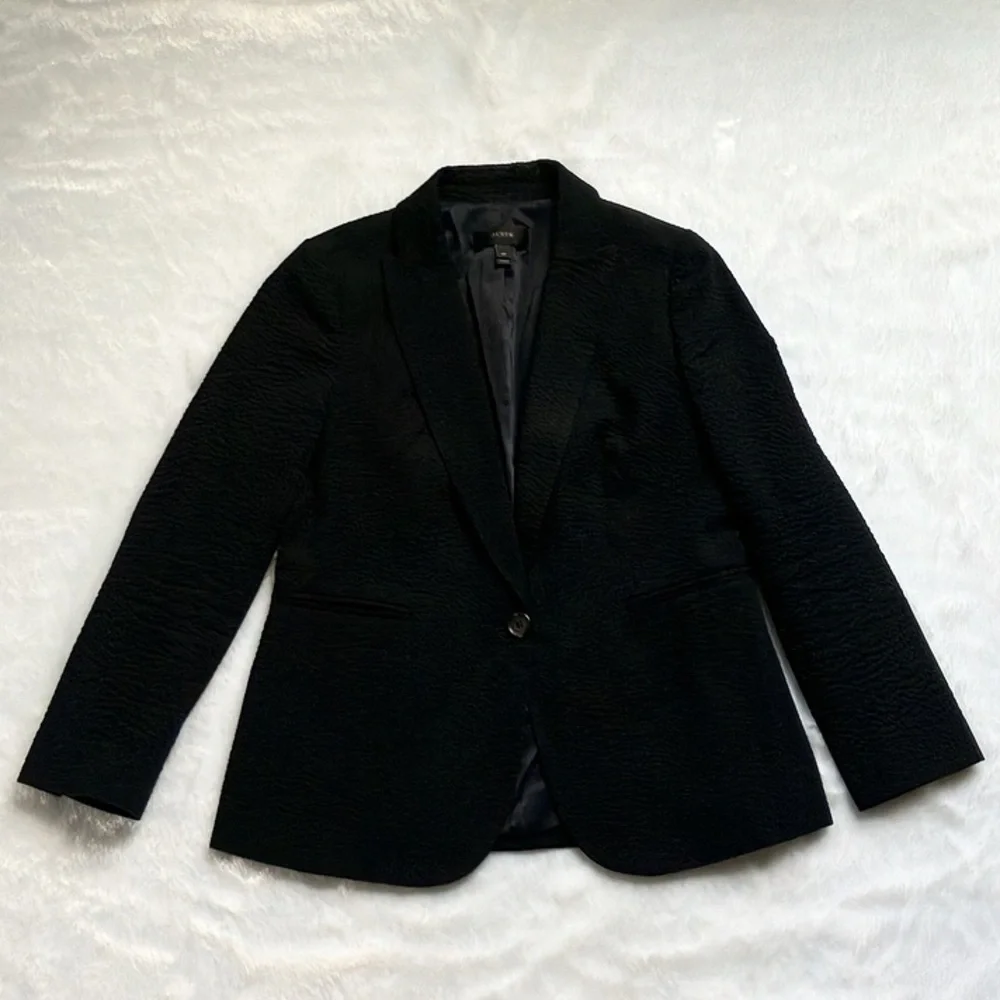 Like New Black J. Crew Eniko Seersucker Blazer, size 6P